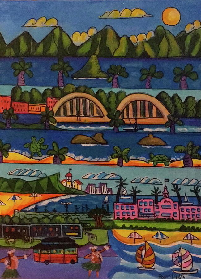 650x899 Aloha Painting By Lydia Matias - Aloha Painting