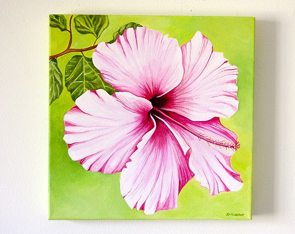 600x476 Painting A Day No 4 Studio Eriksdotter Flower Painting - Aloha Painting