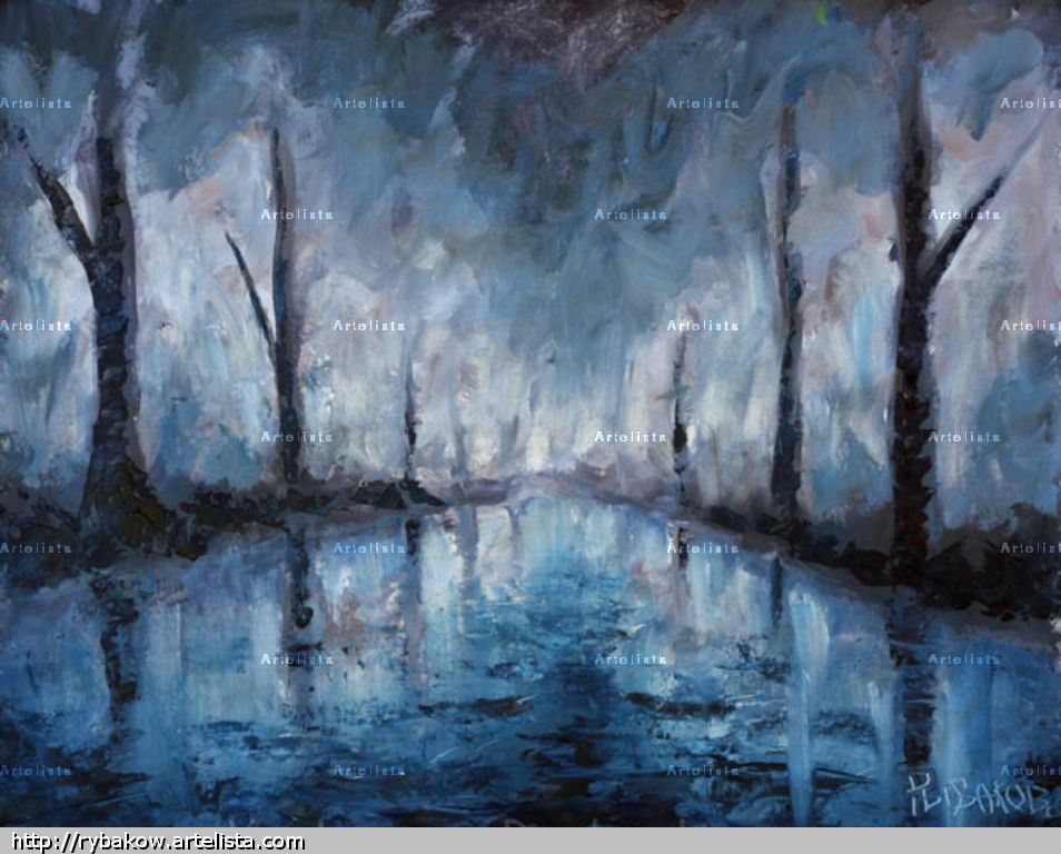 954x768 Painting Palette Knife The Taste Alone. Artist Valery Rybakow Www - Alone Painting