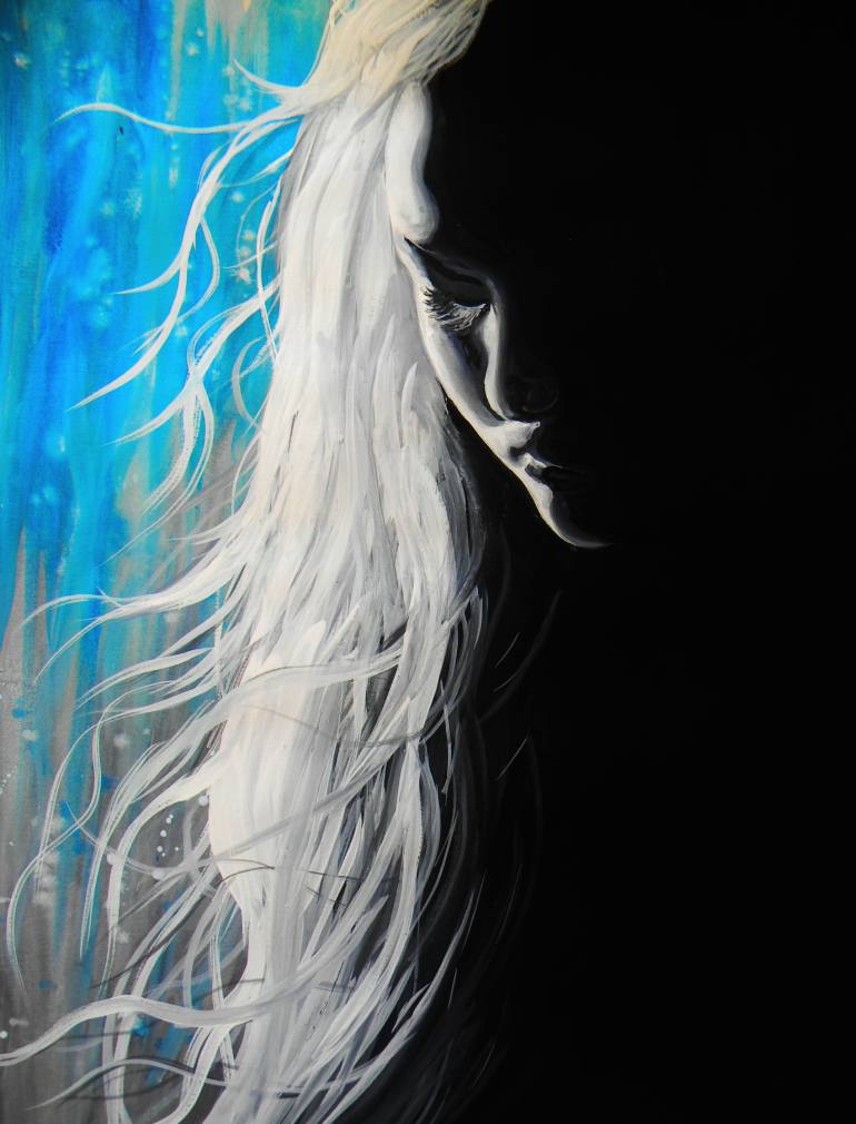 770x1010 Saatchi Art Alone But My Thoughts Are With You Painting By - Alone Painting