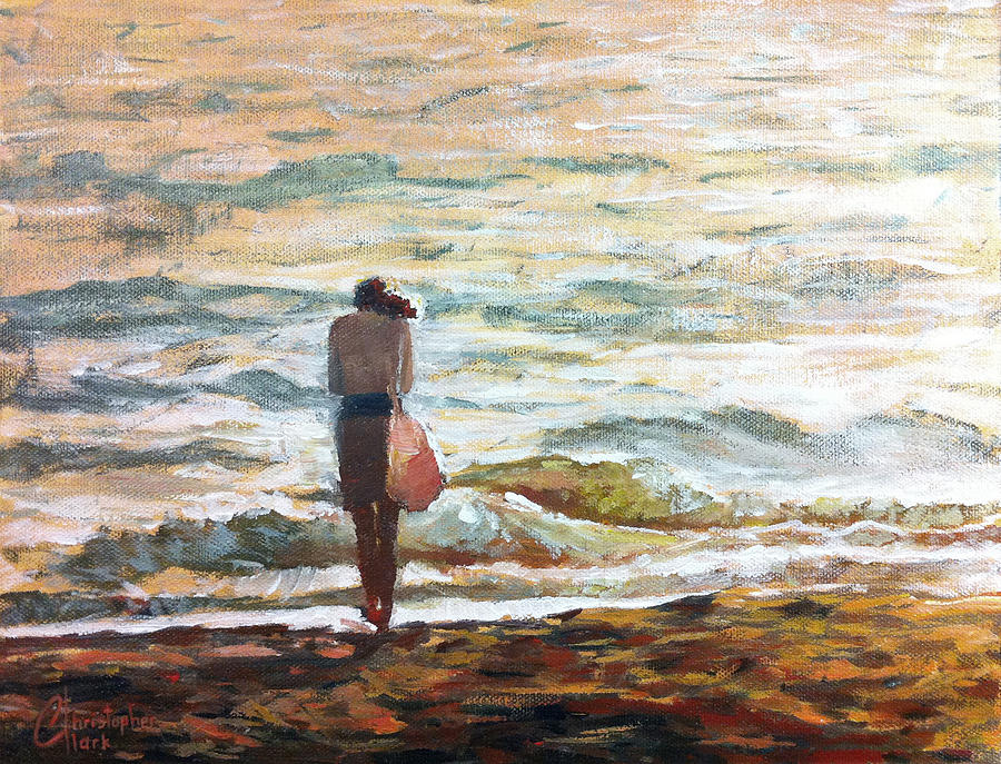 900x687 Time Alone Ii Painting By Christopher Clark - Alone Painting