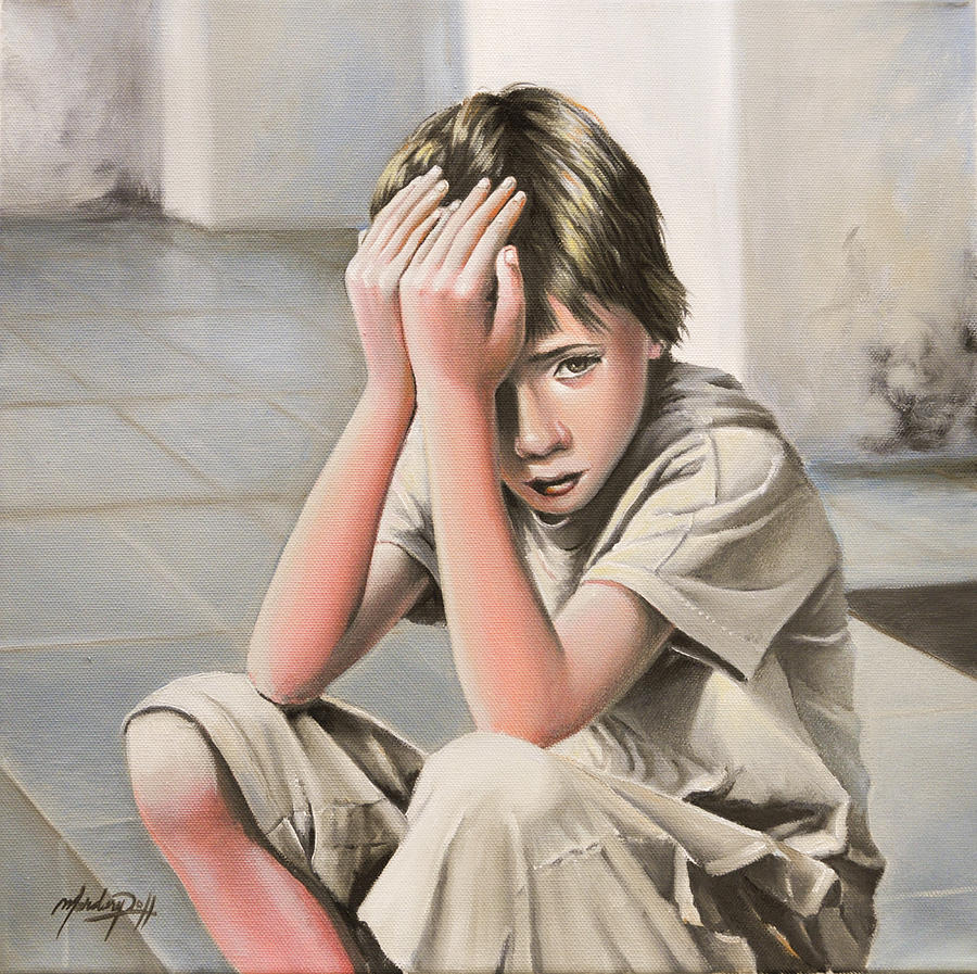 900x897 Alone Painting By Mardare Constantin Cristi - Alone Painting