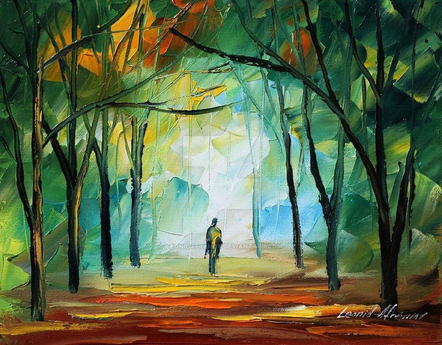 900x702 Alone By Leonid Afremov By Leonidafremov - Alone Painting