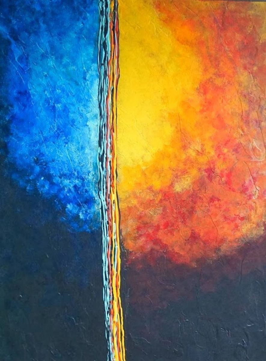 885x1200 Abstract Misc Materials Paintings Being Alone Together By Shana - Alone Together Painting