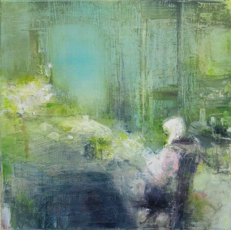770x767 Saatchi Art Alone Together Breakfast Painting By Mona Hoel - Alone Together Painting