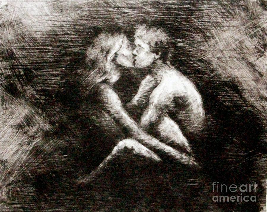 900x714 Alone Together Painting By Alison Schmidt Carson - Alone Together Painting