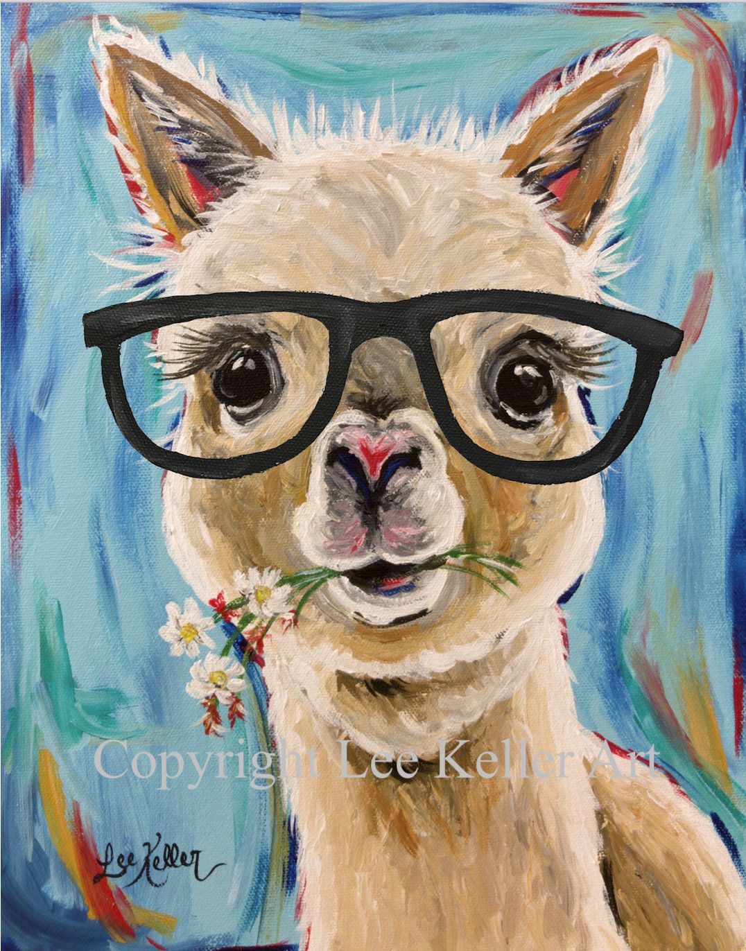 1076x1372 Cow Painting On Canvas Best Of Alpaca With Glasses Art Alpaca - Alpaca Painting