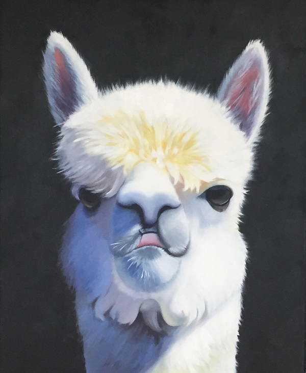 600x732 Papa Alpaca - Alpaca Painting