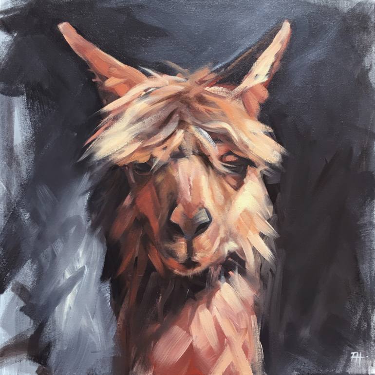 770x770 Saatchi Art Alpaca Painting By Hoover - Alpaca Painting