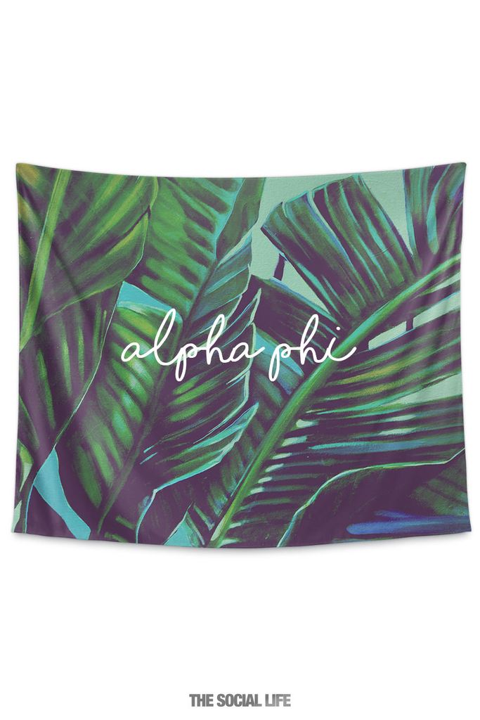 683x1024 Alpha Phi Painted Palms Tapestry The Social Life - Alpha Phi Painting