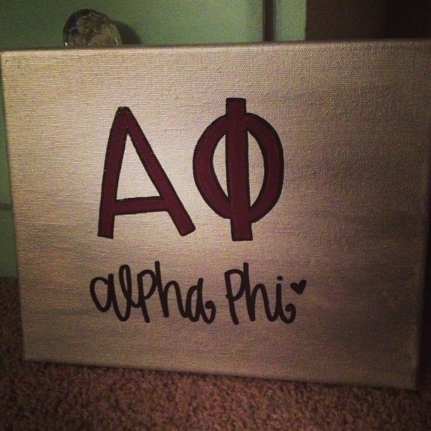 612x612 Alpha Phi Sorority Canvas Painting By Gloriouslyruined On Etsy - Alpha Phi Painting