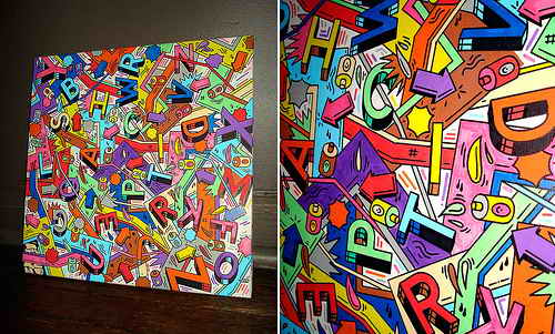 500x301 Graffiti Alphabets Painting Art Alphabet Letters - Alphabet Painting