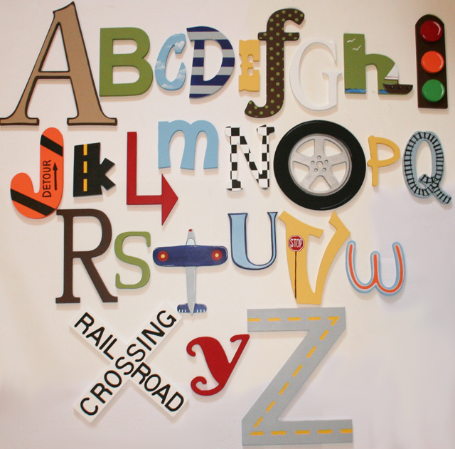 640x631 Wall Art Designs Letter Wall Art Painted Alphabet Wall Letters - Alphabet Painting