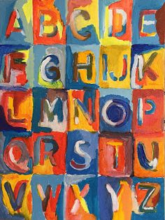 236x315 Art Room Britt Jasper Johns Alphabet Art Project In Acrylic. Kids - Alphabet Painting