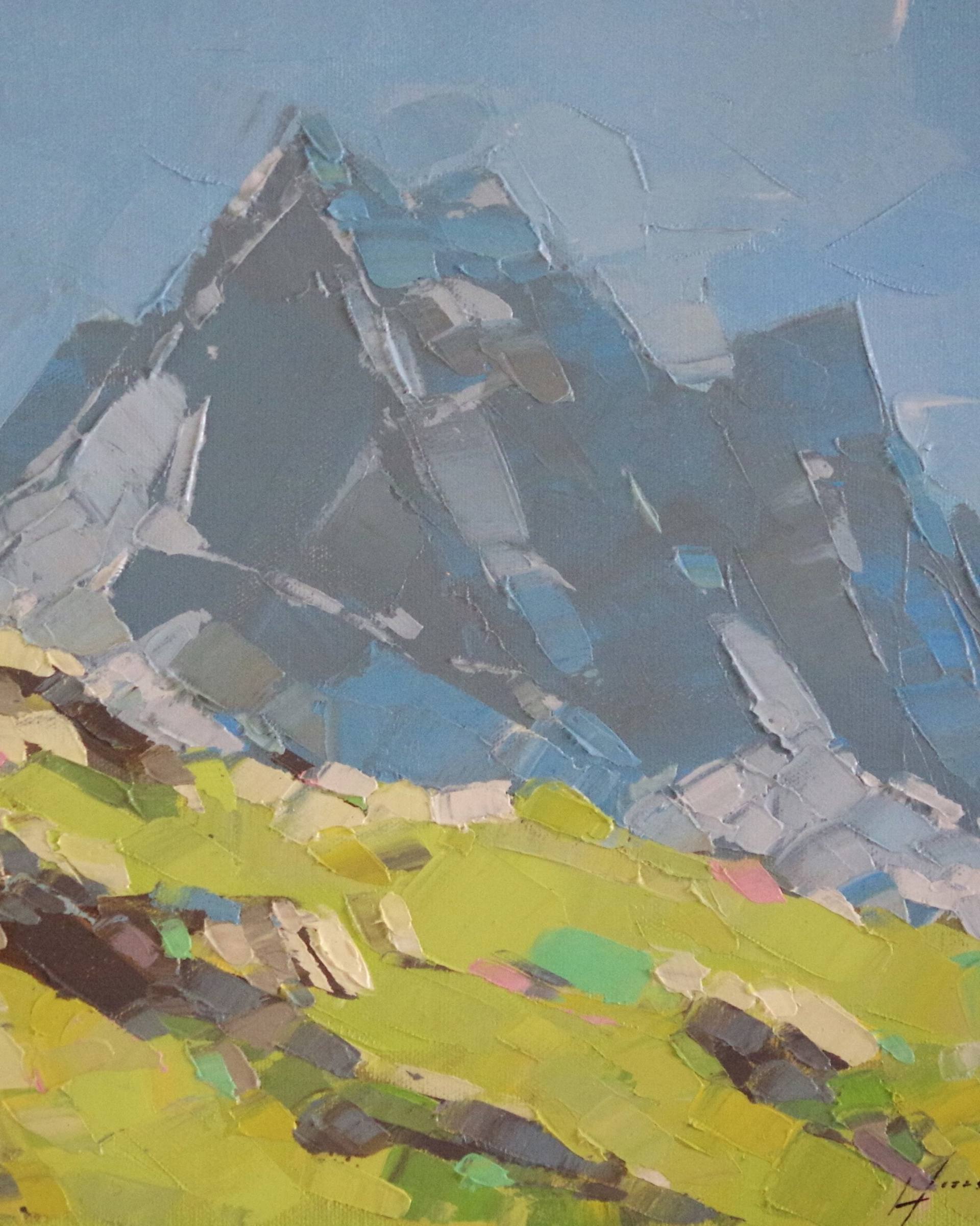 1920x2401 Saatchi Art Landscape, Switzerland Alps, Original Oil Painting - Alps Painting