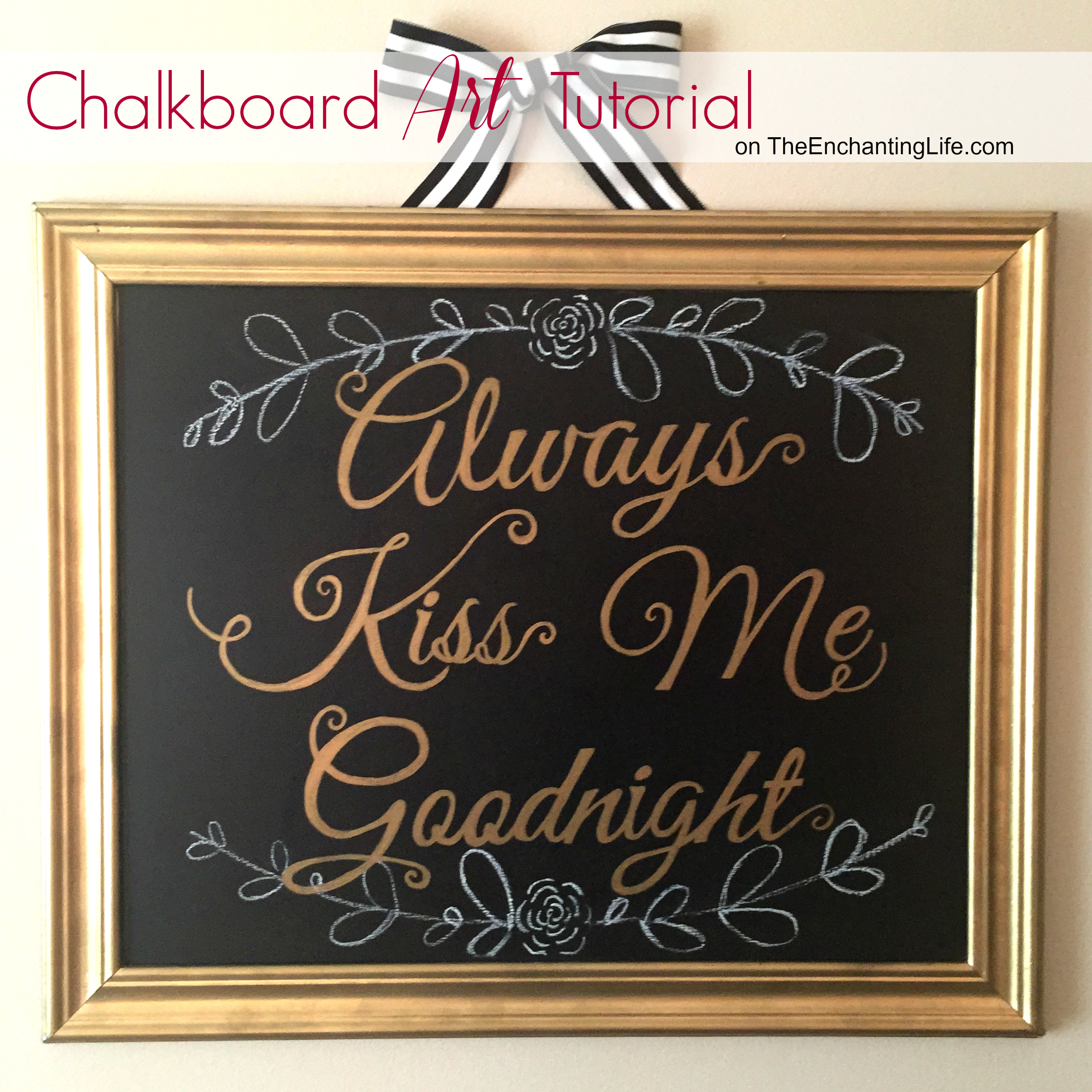 2308x2308 Diy Always Kiss Me Goodnight Chalkboard Art - Always Kiss Me Goodnight Painting