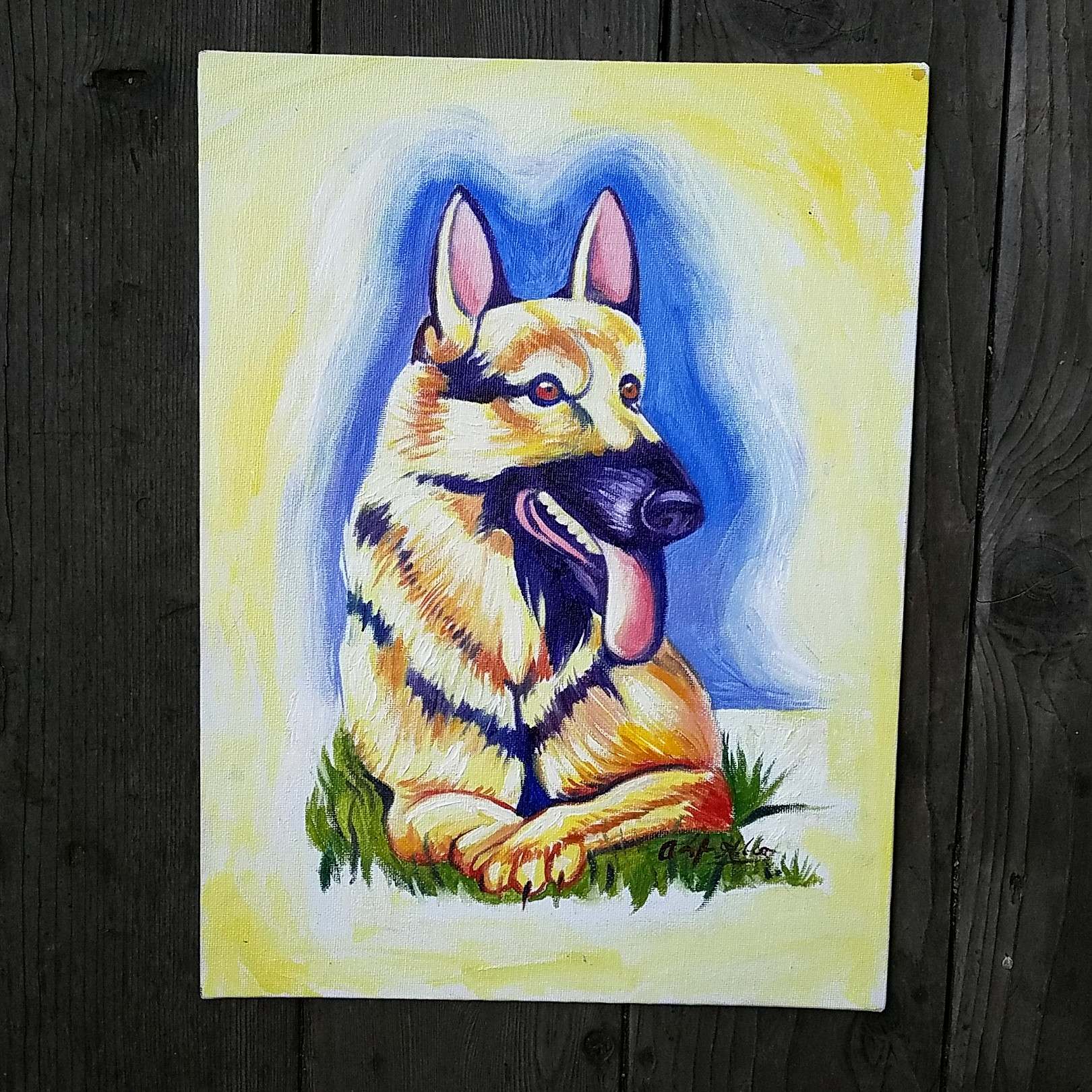 1620x1620 An Original Hitler, Oil, 12 X 16 Inches Art - Always Sunny Dog Painting