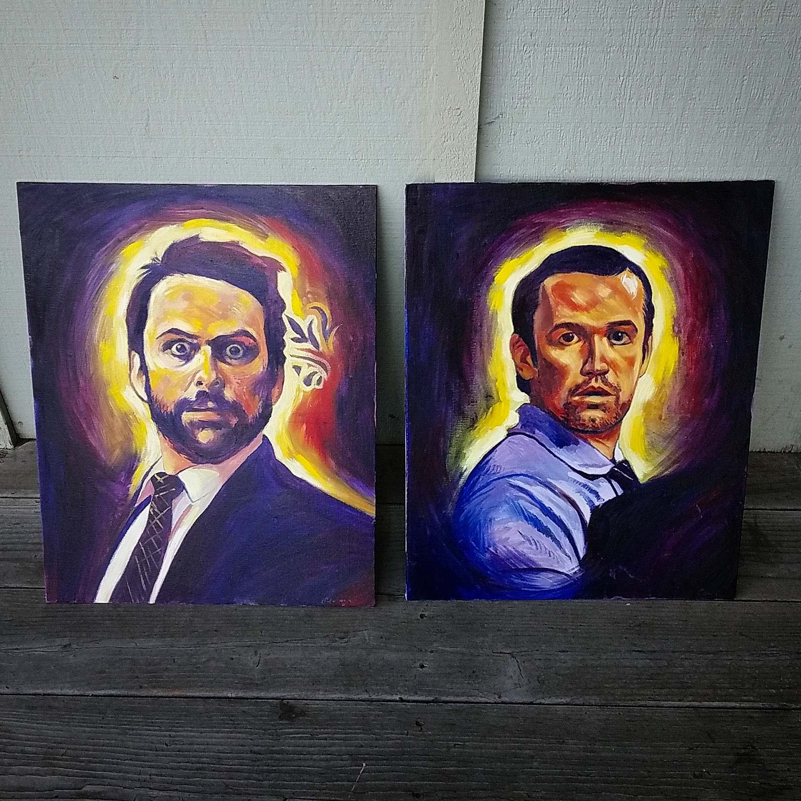 1620x1620 Charlie Amp Mac Stare, Oil On Canvas Iasip - Always Sunny In Philadelphia Painting