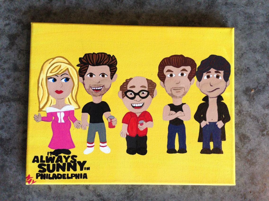 1136x852 It's Always Sunny In Philadelphia My Paintings - Always Sunny In Philadelphia Painting