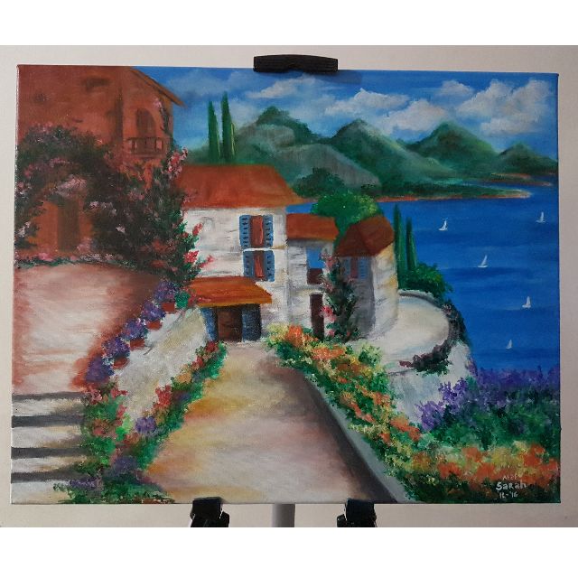 640x640 Amalfi Coast Painting, Design Amp Craft, Artwork On Carousell - Amalfi Coast Painting