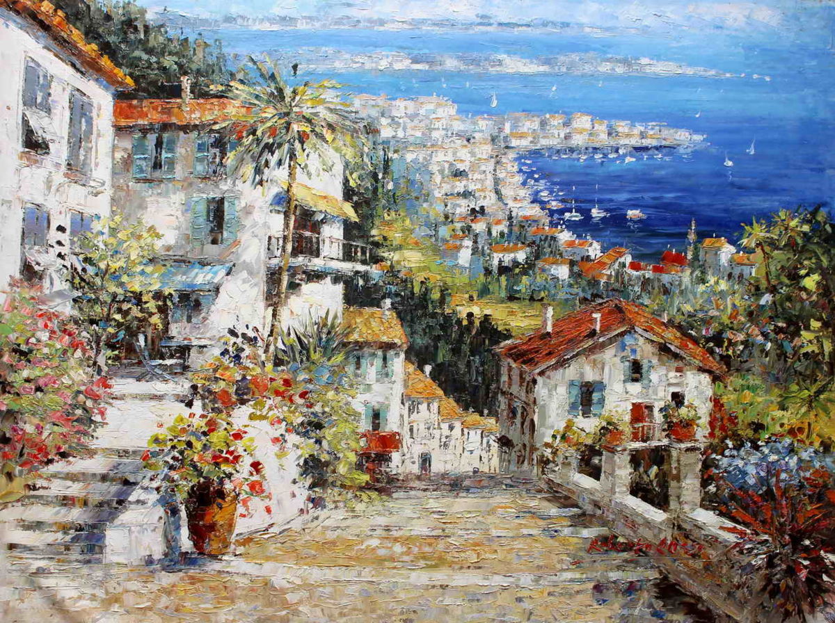 1200x896 Amalfi Coast Villa, Italy (Roberto Fisano) - Amalfi Coast Painting