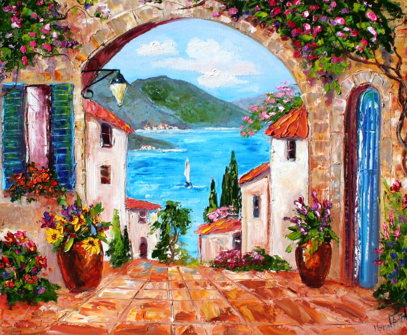 800x660 Karen Tarlton Amalfi Coast Italy - Amalfi Coast Painting