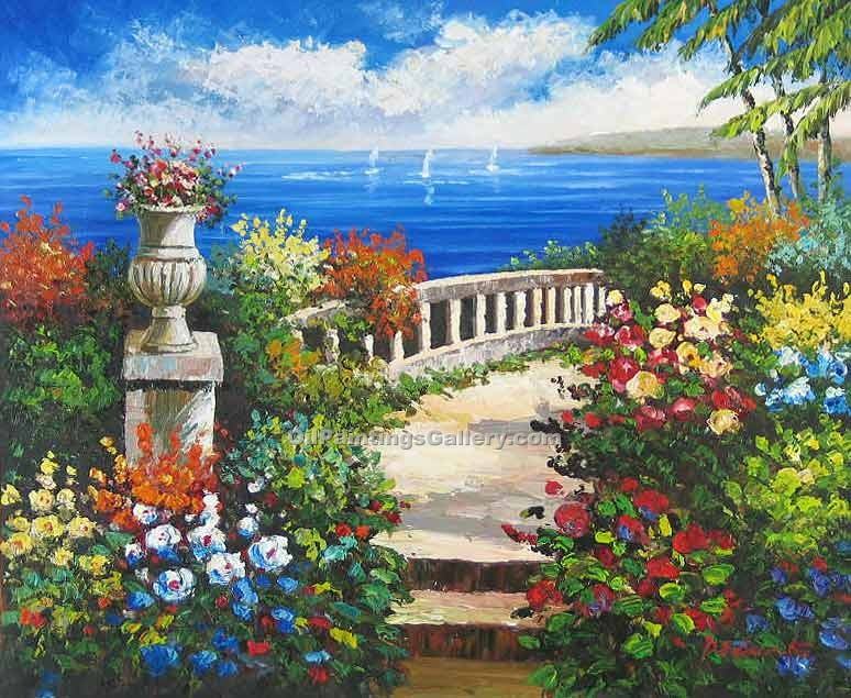 774x635 Terrace On Amalfi Coast (Painting Id La 1135 Ka) - Amalfi Coast Painting