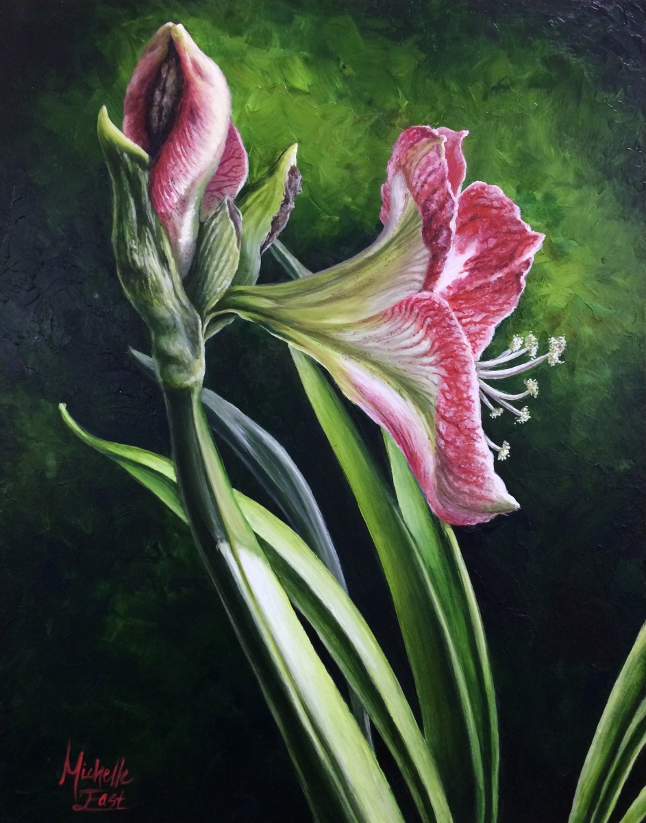 943x1200 Light Of The World - Amaryllis Painting