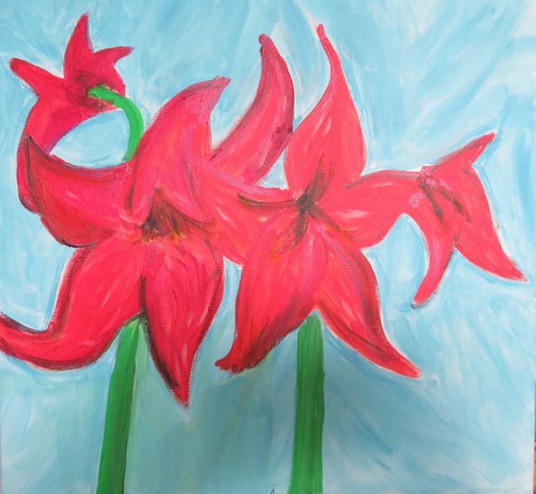 Amaryllis Painting at PaintingValley.com | Explore collection of ...