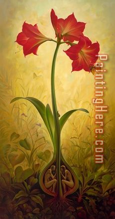 231x440 Vladimir Kush Amaryllis Painting Anysize 50% Off - Amaryllis Painting