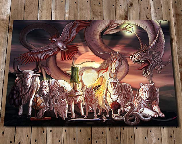 634x500 Okami Amaterasu Art Print - Amaterasu Painting