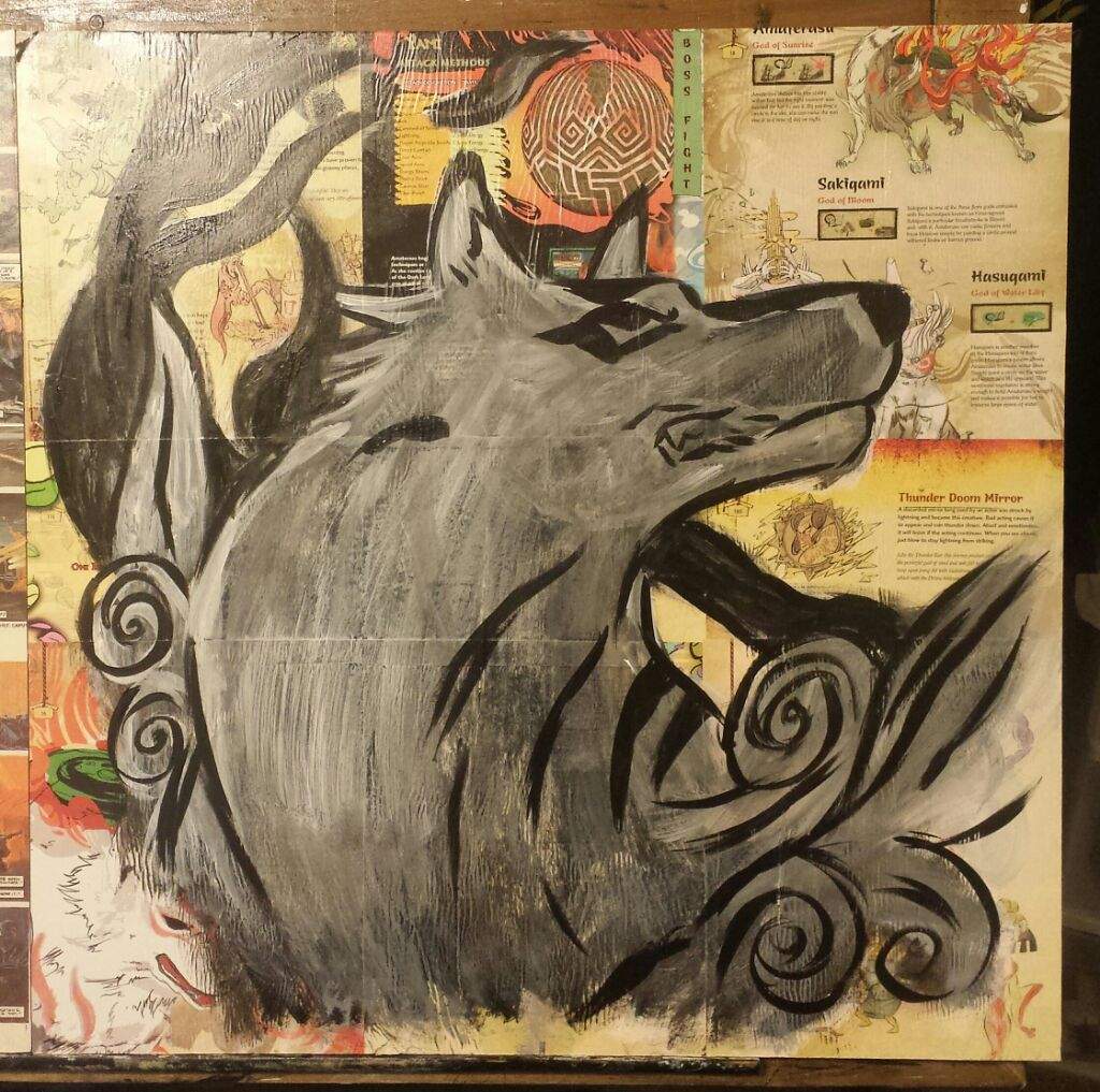 1024x1017 Wip Amaterasu Okami Comic Board Painting Art Amino - Amaterasu Painting