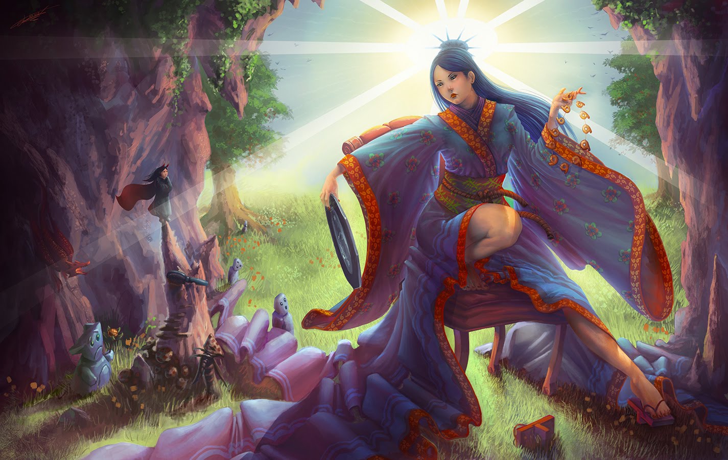 1425x900 Amaterasu - Amaterasu Painting