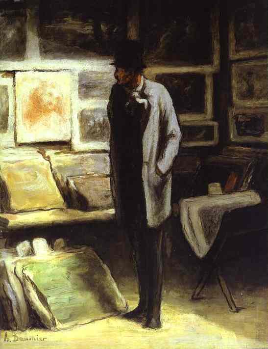 547x711 The Etching Amateur 1863 65 Painting Honore Daumier Oil Paintings - Amateur Oil Painting