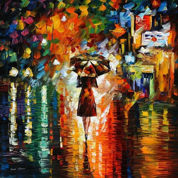 600x599 Amazing Paintings From Leonid Afremov Rain, Amazing - Amazing Painting