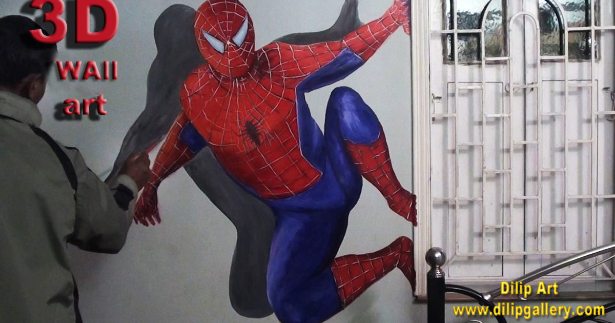 1200x630 How To Draw 3d Wall Art Amazing Spider - Amazing Spider Man Painting