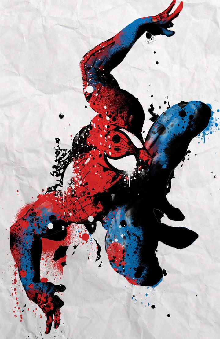720x1109 Spiderman Spray Paint And Splat By Tyroneand Spideypeter - Amazing Spider Man Painting