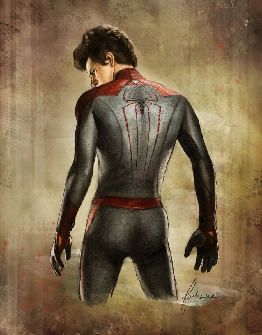 900x1151 The Amazing Spiderman By Dewmanna - Amazing Spider Man Painting