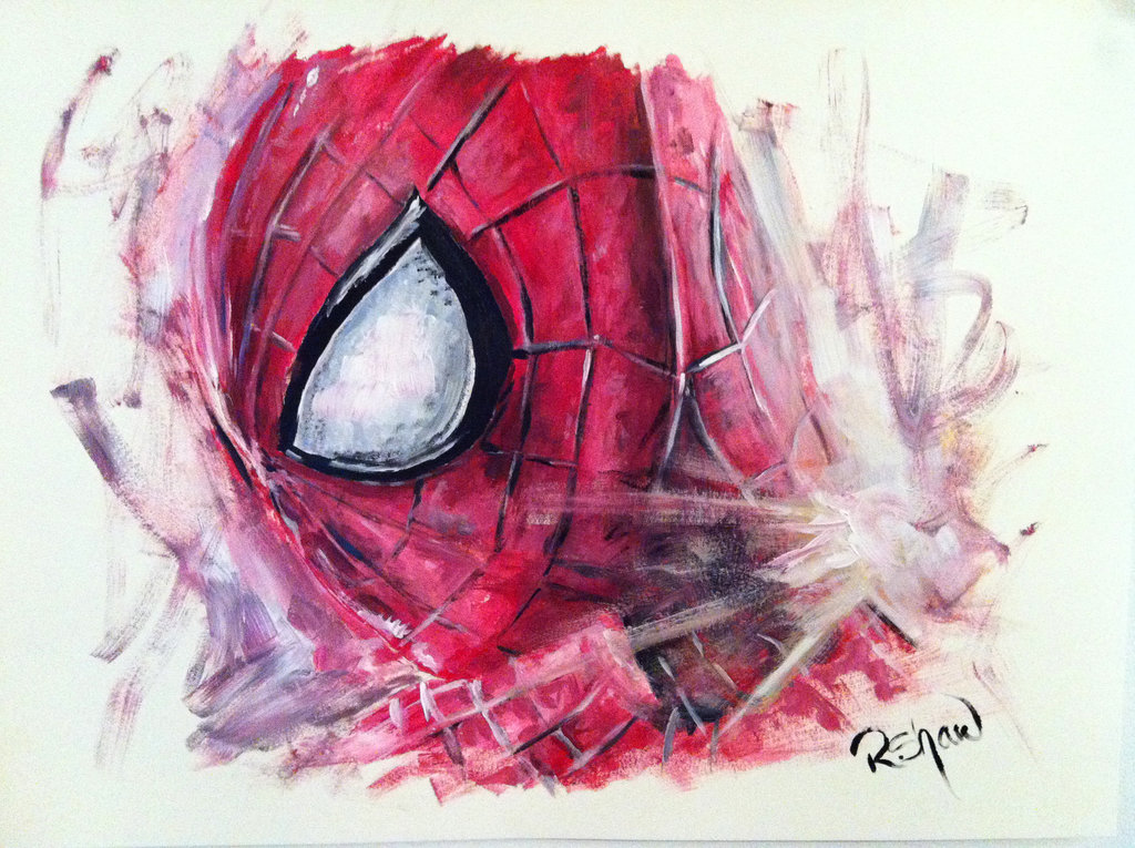 1024x765 Amazing Spider Man Painting By Rshawart - Amazing Spider Man Painting