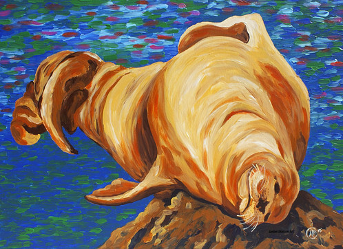 498x362 Balancing Life Acrylic Painting By Amber Ruehe - Amber Painting