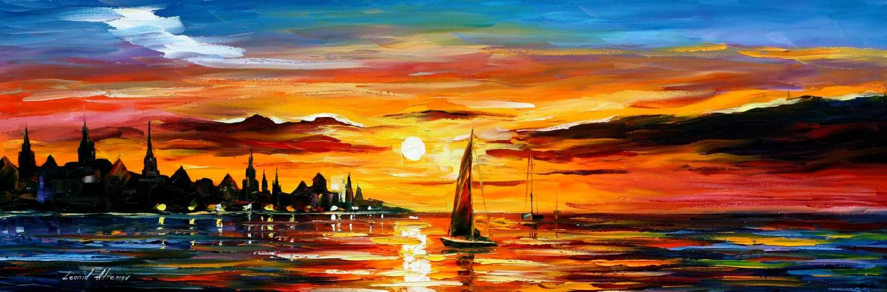 1725x569 Leonid Afremov, Oil On Canvas, Palette Knife, Buy Original - Amber Painting