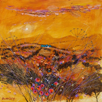 400x400 Angus August Amber By Scottish Contemporary Artist Deborah Phillips - Amber Painting