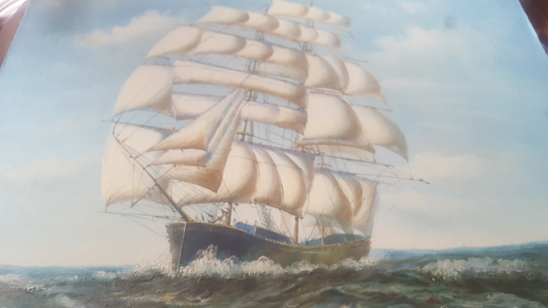 800x450 Oil Painting By L Ambrose Value - Ambrose Ship Painting