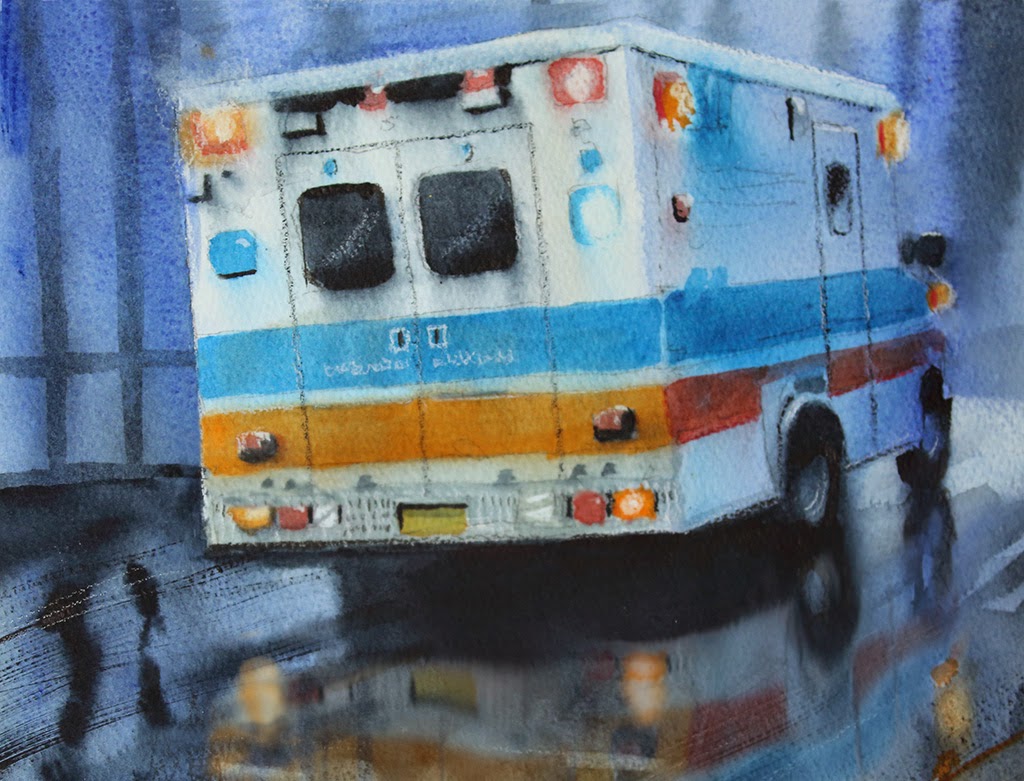 1024x781 Artist Elizabeth Tyler Drama In New York! - Ambulance Painting