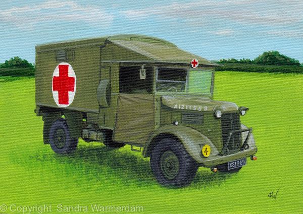 600x424 Austin K2 Ww2 Ambulance Mini Painting - Ambulance Painting
