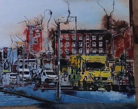 463x366 Emergency Run - Ambulance Painting