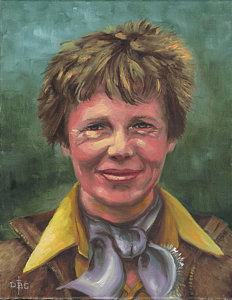 232x300 Amelia Earhart Paintings Pixels - Amelia Earhart Painting
