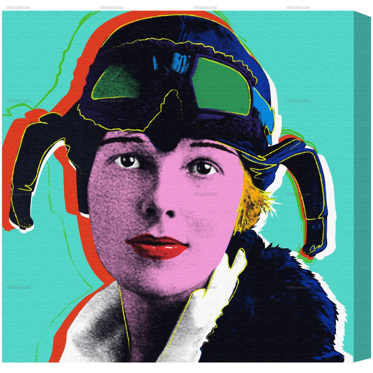 1200x1200 Amelia Earhart Oliver Gal - Amelia Earhart Painting