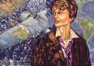 400x282 Craig Orback Illustration Amelia Earhart - Amelia Earhart Painting