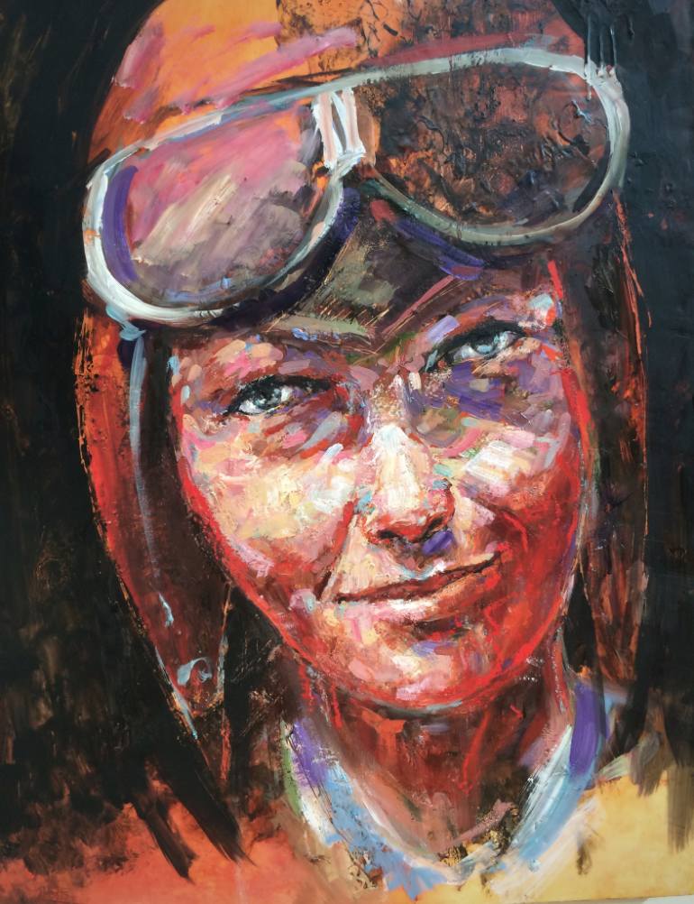 770x1002 Saatchi Art Amelia Earhart, A Woman Who Changed The World - Amelia Earhart Painting